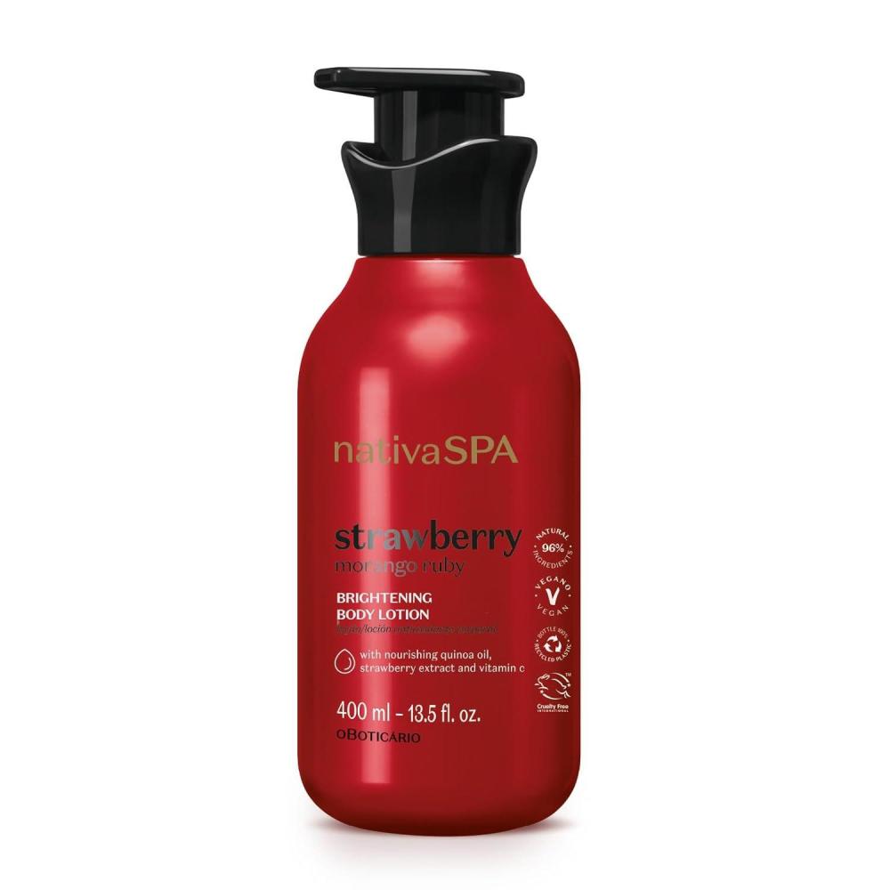 imageNativa SPA Shea Moisturizing Body Lotion Fragranced Skin Moisturizer with Purified Quinoa Drops 135 OunceRuby Strawberry
