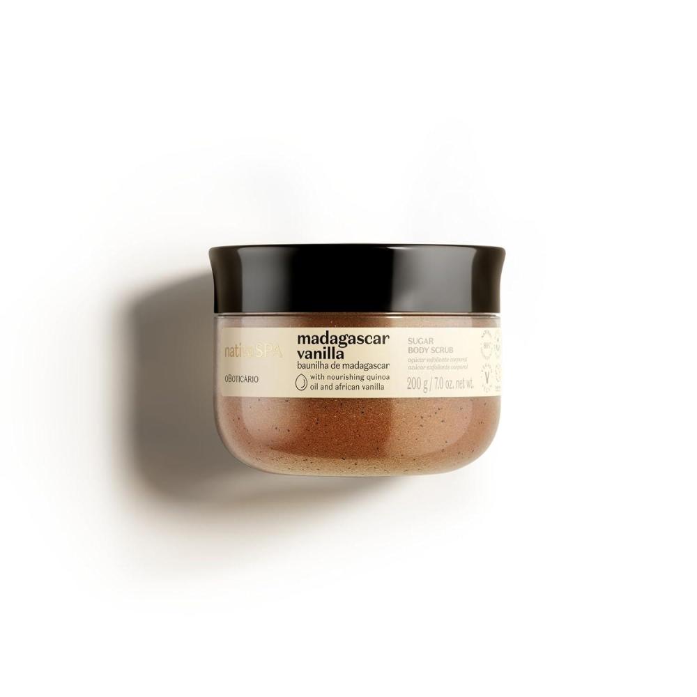 imageNativa SPA by O Boticrio Quinoa Sugar Body Scrub Gentle Exfoliation ampamp Skin Firmness Foot ampamp Body Scrub 7 OunceMadagascar Vanilla