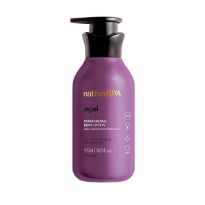 Nativa SPA Shea Moisturizing Body Lotion, Fragranced Skin Moisturizer with Purified Quinoa Drops, 13.5 Ounce(Acai)