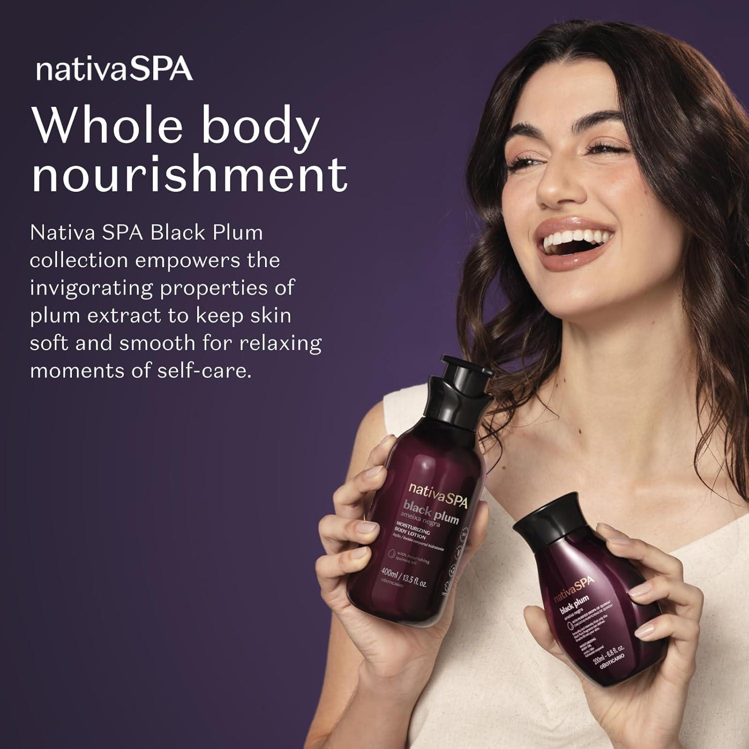 imageNativa SPA by O Boticrio Black Plum Body Oil Scented Moisturizer Enriched with Purified Quinoa Drops to Boost Hydration 68 OunceBlack Plum