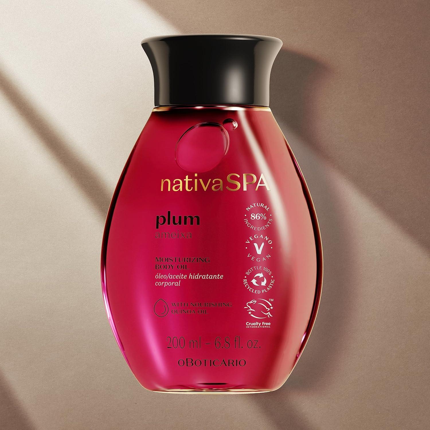 imageNativa SPA by O Boticrio Black Plum Body Oil Scented Moisturizer Enriched with Purified Quinoa Drops to Boost Hydration 68 OuncePlum