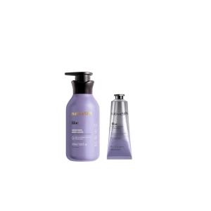 Nativa SPA Body Smoothing Lilac Bundle: Body Lotion (13.5oz) & Hand Cream (1.7oz) with Nourishing Quinoa Oil + Bioretinol