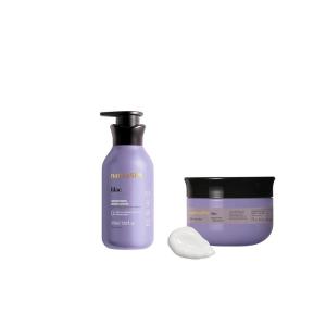 Nativa SPA Body Smoothing Lilac Bundle: Body Lotion (13.5oz) & Whipped Body Oil (6.1oz) with Nourishing Quinoa Oil + Bioretinol
