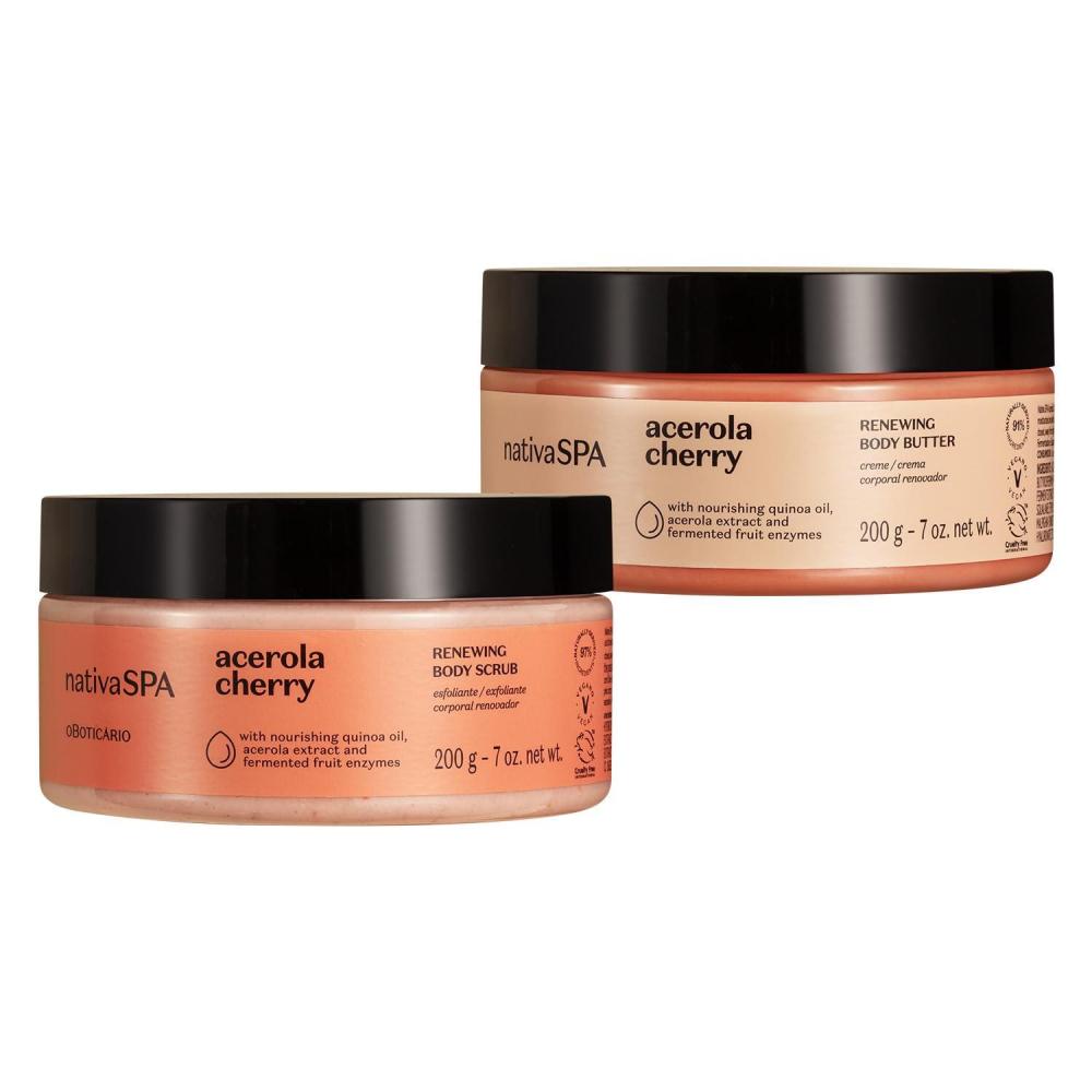 imageNativa SPA Acerola Cherry Ritual Refreshed ampamp Nourished Bundle Body Butter 200 g ampamp Body Scrub 200 g
