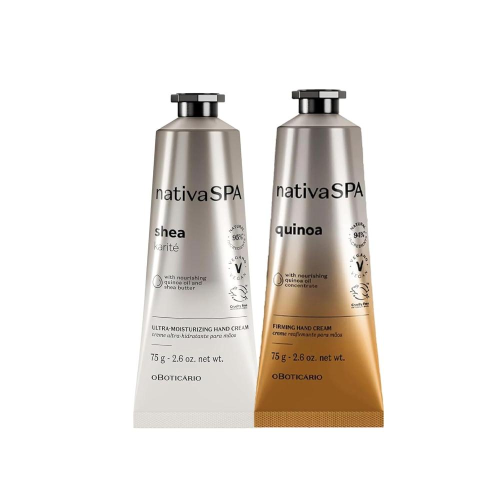 imageNativa SPA Hand Lotion DUO Bundle Shea Butter ampamp Quinoa Moisturizing Hand Creams 2x 26 Ounce each