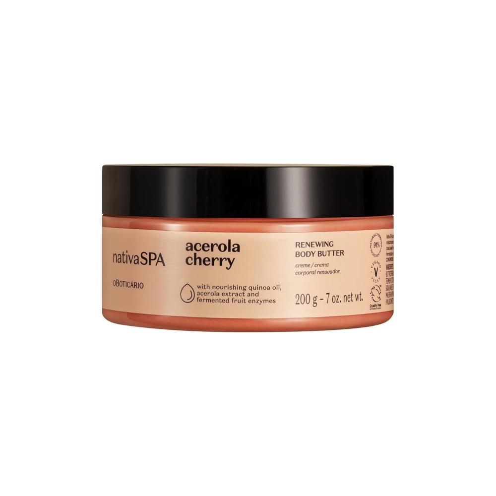 imageNativa SPA by O Boticario Acerola Cherry Renewing Body Butter Deep Nourishment for Supple Glowing Skin 105 Ounce 200g