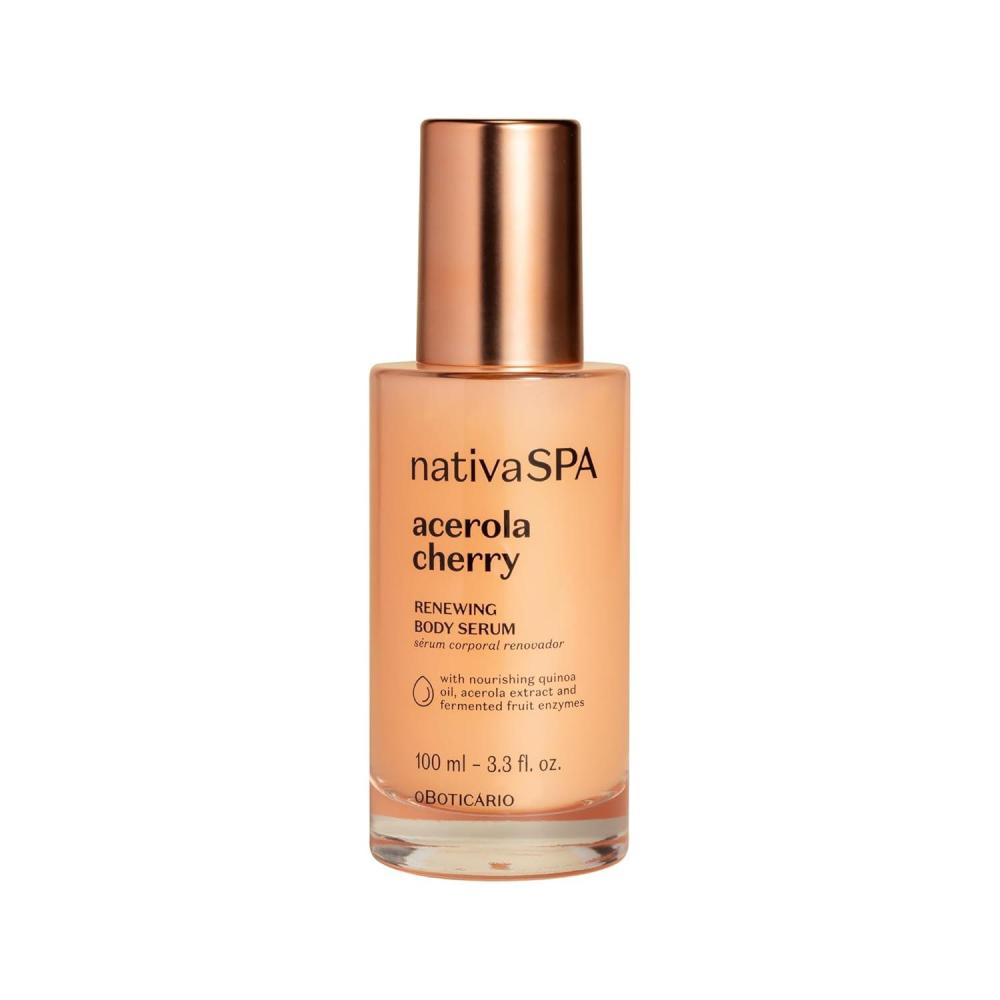 imageNativa SPA by O Boticario Acerola Cherry Renewing Body Serum Lightweight Hydration for Luminous Skin 338 Ounce 100 ml