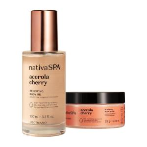 Nativa SPA Acerola Cherry Ritual. Smooth & Glowing Bundle: Body Oil (100 ml) & Body Scrub (200 g)