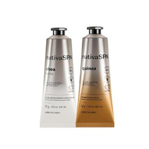 Nativa SPA Hand Lotion DUO Bundle: Shea Butter & Quinoa Moisturizing Hand Creams (2x 2.6 Ounce each)