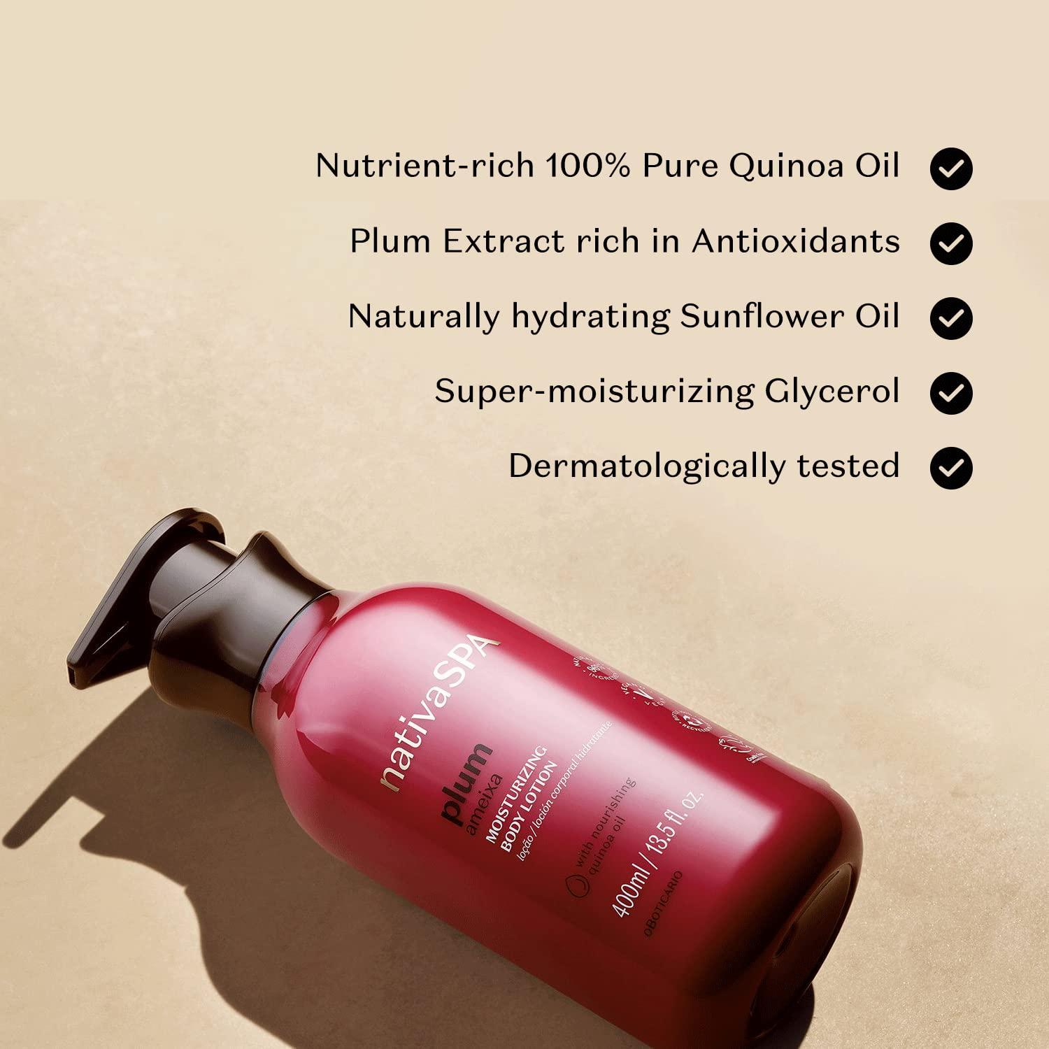 imageNativa SPA by O Boticrio Plum Moisturizing Ritual Bundle Body Lotion 13 fl oz and Body Oil 68 fl oz