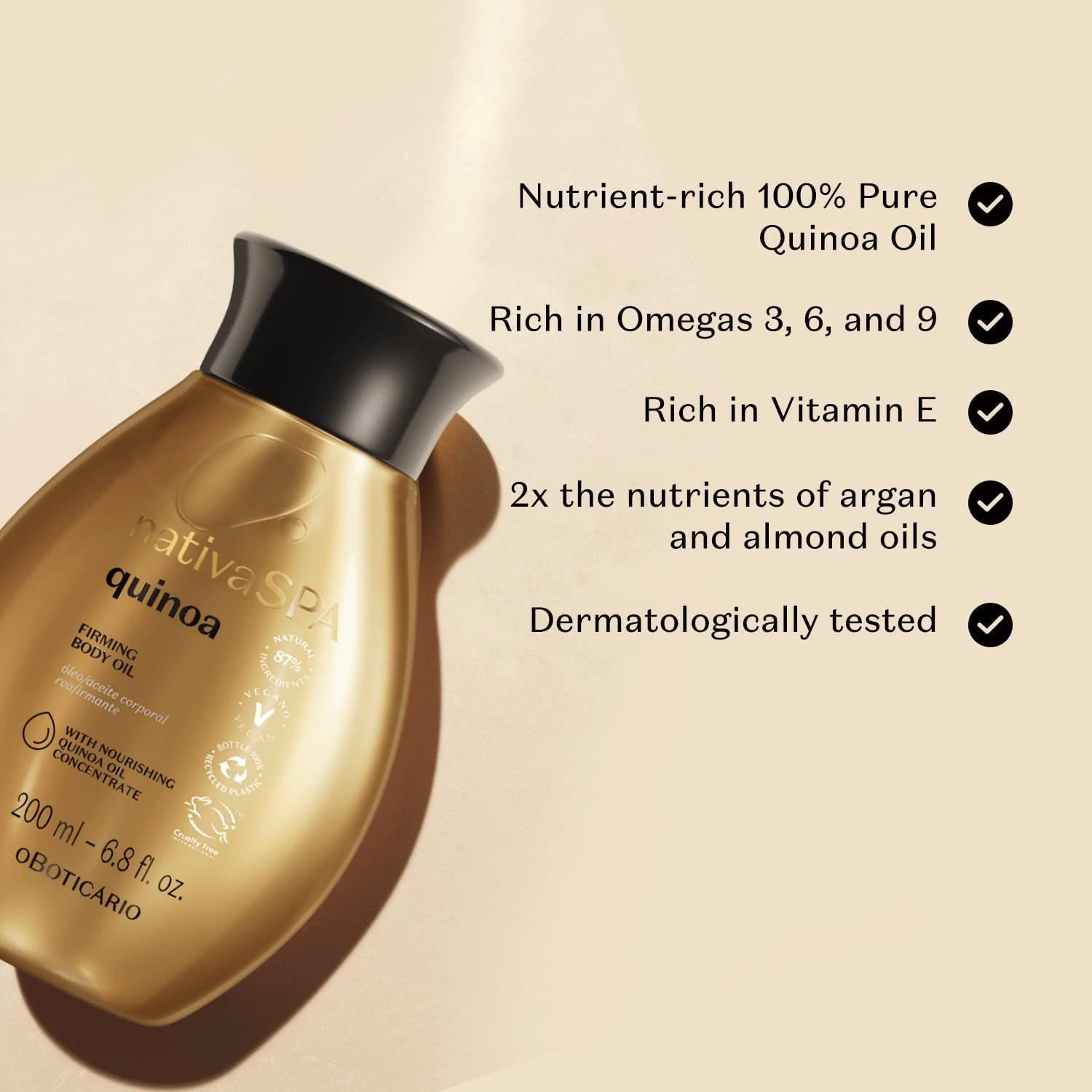 imageNativa SPA by O Boticrio Quinoa Firming Ritual Bundle Body Lotion 13 fl oz and Body Oil 68 fl oz
