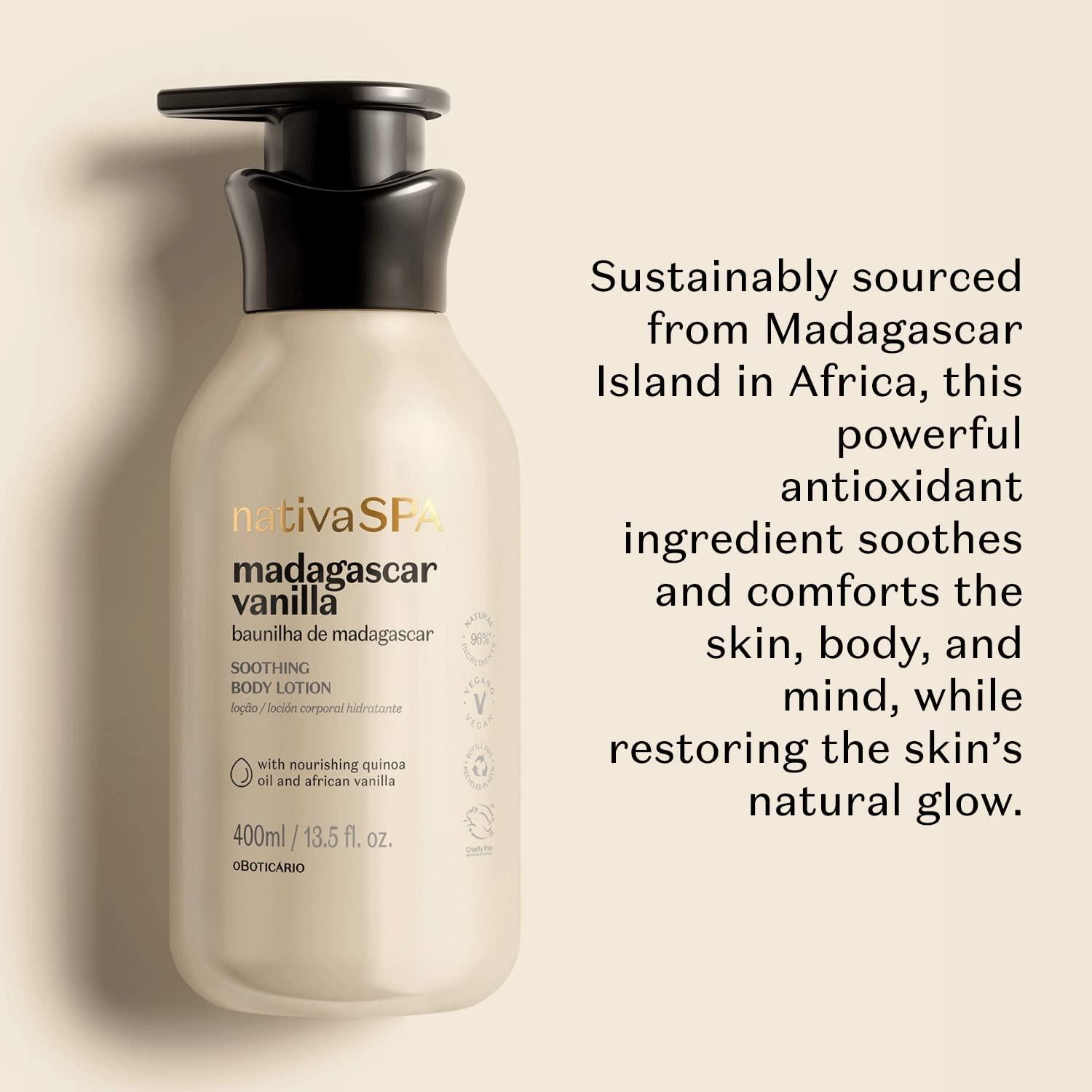 imageNativa SPA by O Boticrio Vanilla Soothing Lotion ampamp Oil Bundle Madagascar Vanilla Body Lotion ampamp Body Oil