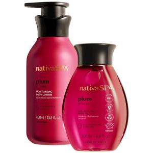 Nativa SPA by O Boticário, Plum Moisturizing Ritual Bundle: Body Lotion (13 fl oz) and Body Oil (6.8 fl oz)