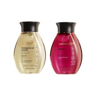 O BOTICARIO Nativa SPA Body Hydrating Oil Bundle: Madagascar Vanilla & Plum. Moisturizing Body Oils, 6.8 Ounce (each)