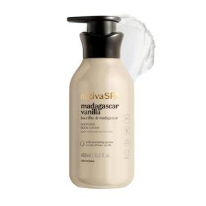Nativa SPA by O Boticario Jasmin Sambac Anti-Stress Body Lotion, Fragranced Moisturizer Enriched with Purified Quinoa Drops to Boost Hydration, 13.5 Ounce (400ml)(Madagascar Vanilla)