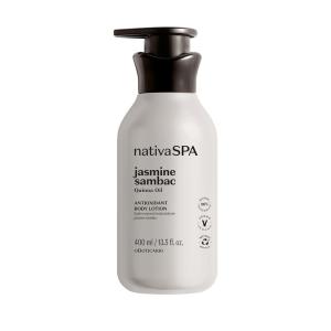 Nativa SPA by O Boticario Jasmin Sambac Anti-Stress Body Lotion, Fragranced Moisturizer Enriched with Purified Quinoa Drops to Boost Hydration, 13.5 Ounce (400ml)(Jasmin)