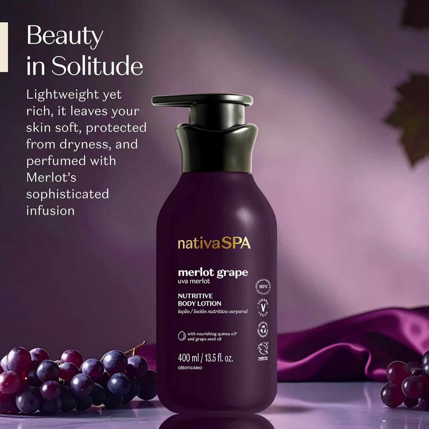 image:imageNativa SPA Orchid Lumire Scented Body Cream Firming amp Hydrating Lotion with Quinoa Oil 135 Ounce 400mlMerlot Grape