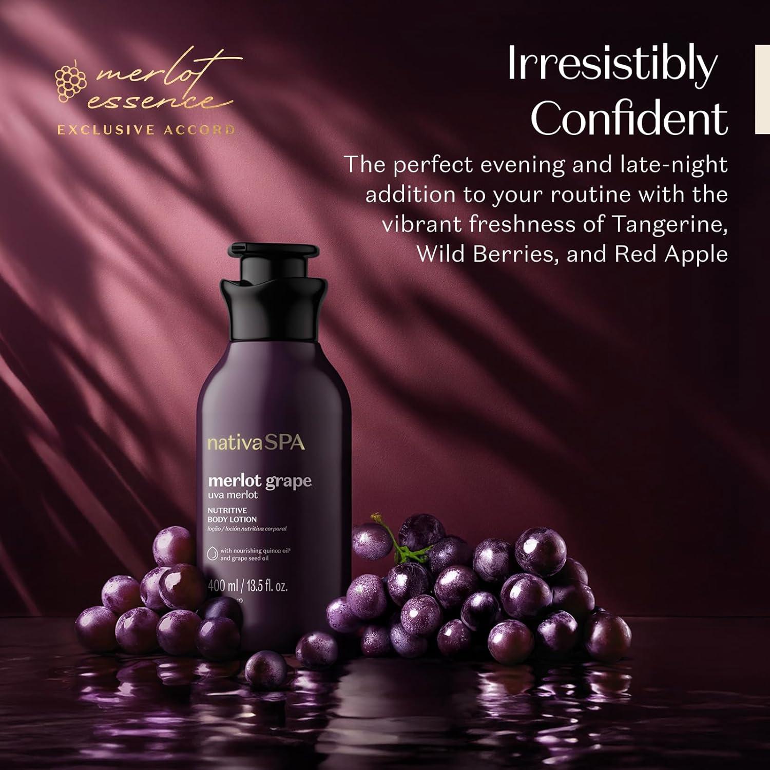 image:imageNativa SPA Orchid Lumire Scented Body Cream Firming amp Hydrating Lotion with Quinoa Oil 135 Ounce 400mlMerlot Grape