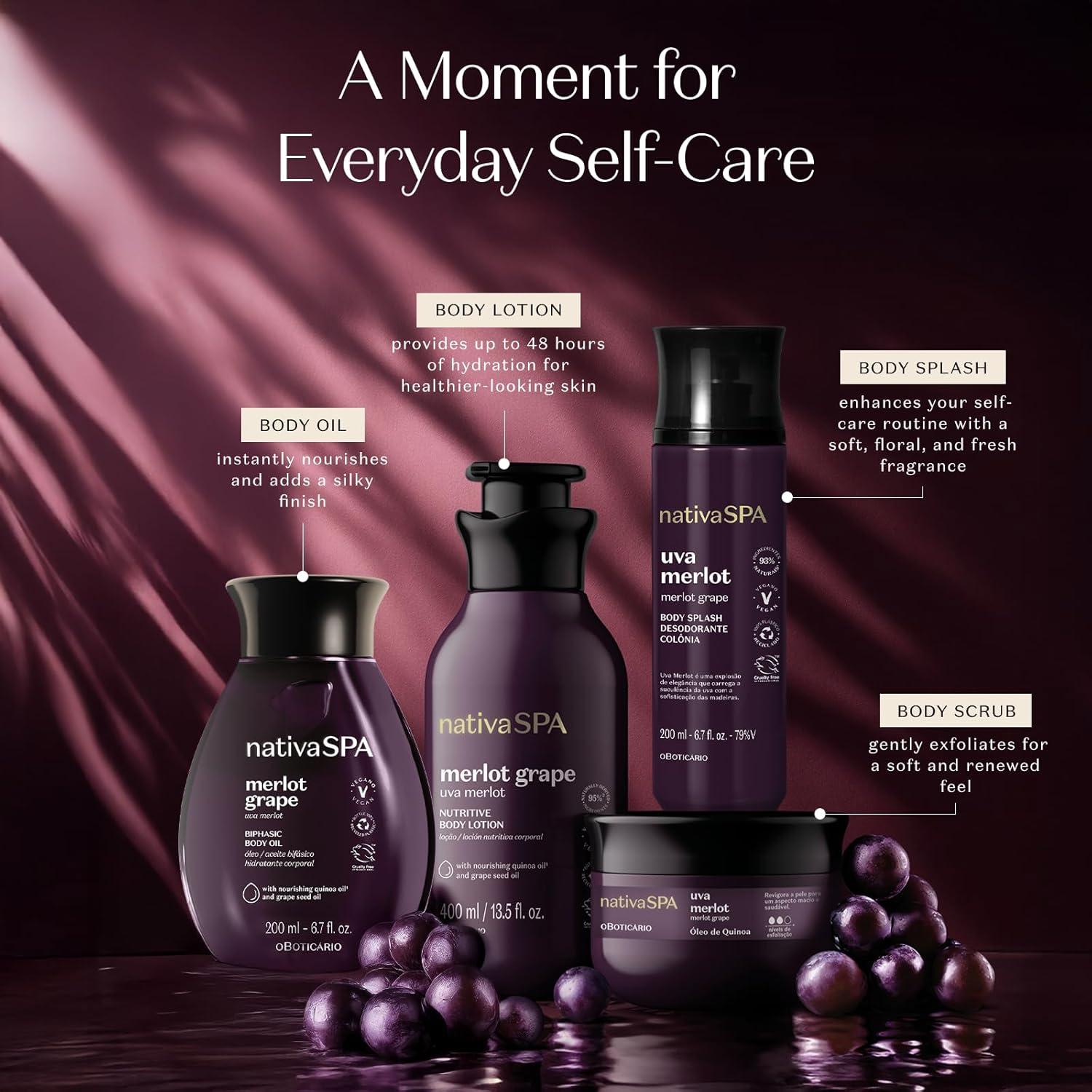 image:imageNativa SPA Orchid Lumire Scented Body Cream Firming amp Hydrating Lotion with Quinoa Oil 135 Ounce 400mlMerlot Grape