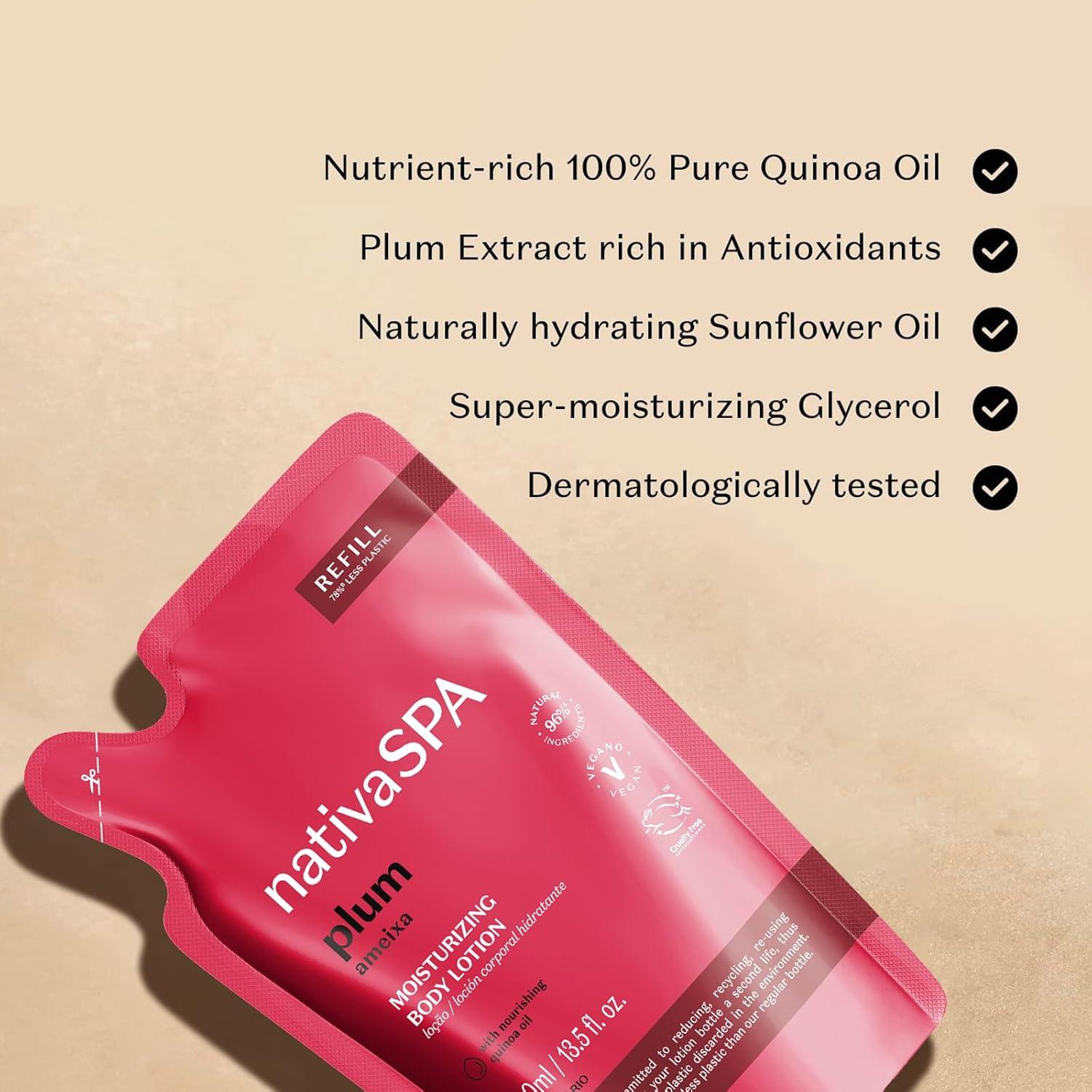 image:imageNativa SPA Orchid Lumire Scented Body Cream Firming amp Hydrating Lotion with Quinoa Oil 135 Ounce 400mlPlum Refill Pack