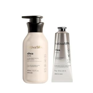 Nativa SPA Shea Moisturizing Hand and Body Lotion Bundle (2.6 oz & 13.5 oz)