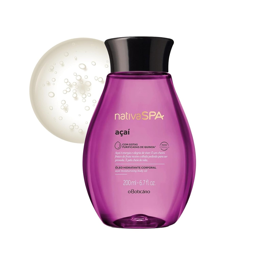 image:imageNativa SPA by O Boticrio Merlot Grape Biphase Body Oil with Quinoa amp Grapeseed Oils Silky Glow with Hydration 67 Ounce 200mlAcai