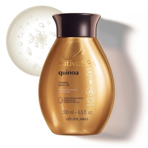Nativa SPA by O Boticário Merlot Grape Biphase Body Oil, with Quinoa & Grapeseed Oils, Silky Glow with Hydration, 6.7 Ounce (200ml)(Quinoa)