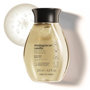 Nativa SPA by O Boticário Merlot Grape Biphase Body Oil, with Quinoa & Grapeseed Oils, Silky Glow with Hydration, 6.7 Ounce (200ml)(Vanilla)